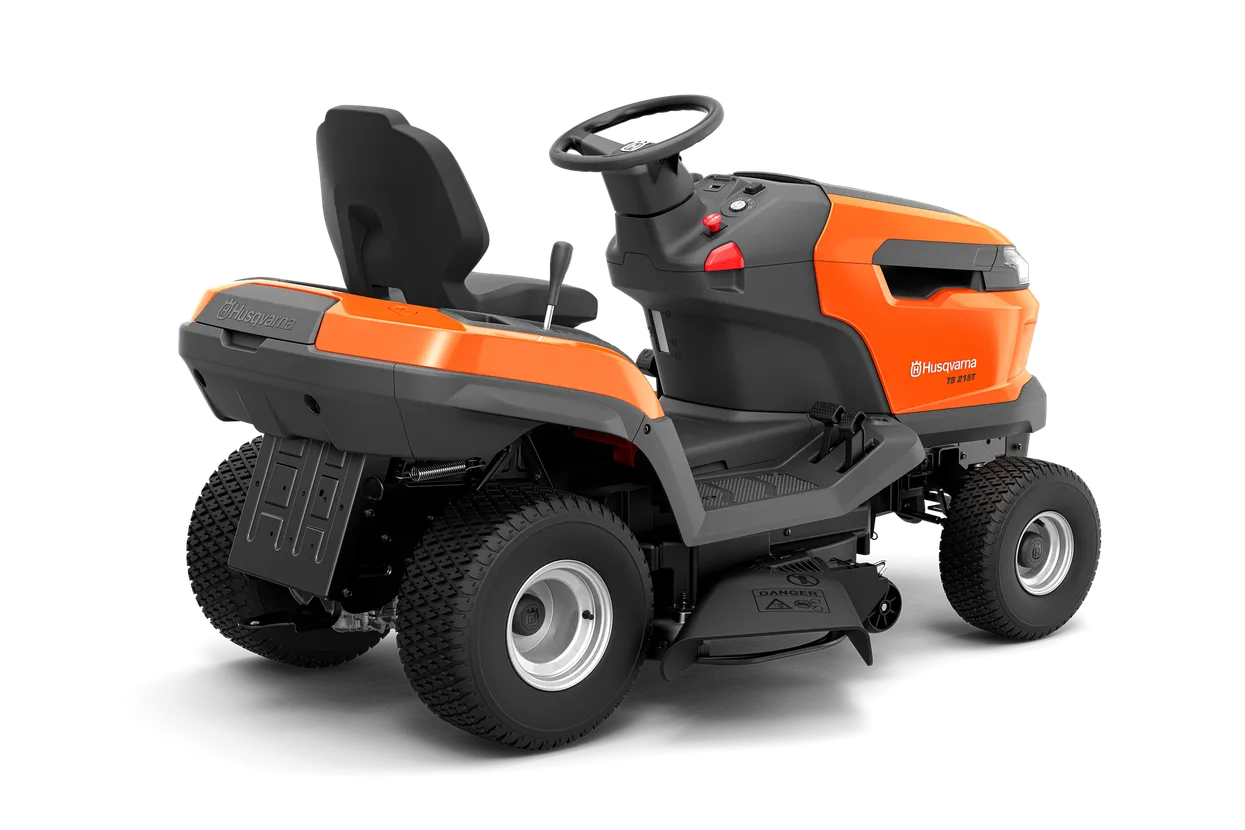 Vue arrière du Husqvarna TS 215T, siège et poste de conduite